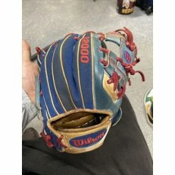 Custom Wilson A2000 1786 11.5" I Web Baseball Glove Blue Red