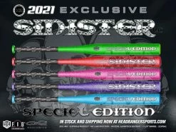 Clearance – 2021 Monsta Candy Sinister LE 12.5″ (3900) Midloaded USA Slowpitch Softball Bat -Baseball Bats Shop SE Sinister 2021 3D HeadbangerSports Monsta 800x