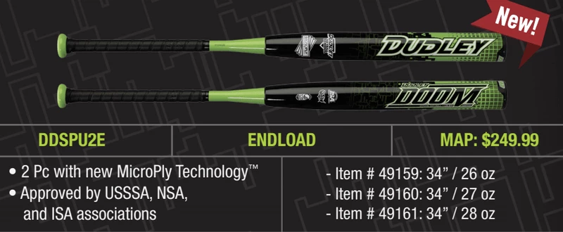 Clearance – 2020 Dudley Doom End-Loaded USSSA Slowpitch Softball Bat: DDSPU2E 2 Clearance – 2020 Dudley Doom End-Loaded USSSA Slowpitch Softball Bat: DDSPU2E - Image 2